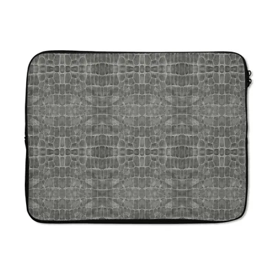 Produktbild von MuchoWow® Laptop Hülle 17 Zoll Laptoptasche Leder - Textur - Tiere - Zipper - Schutzabdeckung