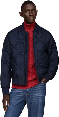 Produktbild von Tommy Hilfiger Herren Steppjacke Onion Quilted Bomber Übergangsjacke, Blau (Dese