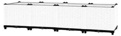 Produktbild von Hochbeet 160x40x38 cm aus Polypropylen, Palettenrahmen, Hochteich, Gemüsebeet, Kräuterregal für Balkon, Blumenbeet, Kräuterspirale, Tomatenbeet, Pflanzhochbeet