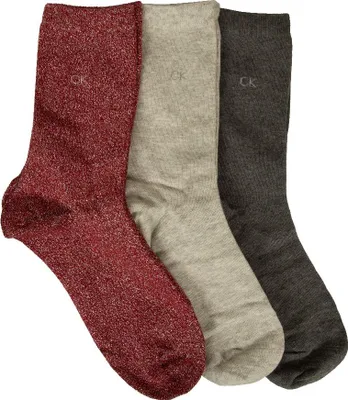 Zdjęcie produktu dla Skarpety damskie CK CALVIN KLEIN 3 pary krótkich niskich skarpet z logo i pudełkiem upominkowym artykuł 701221439, 002 Red combo, JEDEN ROZMIAR, BAWEŁNA 55%,POLIAMID 35%,Elasthan 2%,INNE WŁÓKNA 8%