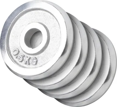 Obrázok produktu pre Gorilla Sports Sada záťažových kotúčov, chróm, 4 x 0,5 kg