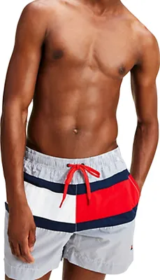 Produktbild von Tommy Hilfiger Ithaca Streifen Flagge Logo Herren Badeshorts, blau/Navy