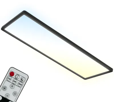 Produktbild von LED Panel 24W schwarz Fernbedienung CCT Dimmbar Deckenleuchte Backlighteffekt