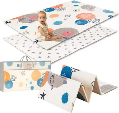Obrázek produktu pro Lorelli THERMO hrací podložka 120×180 cm oboustranná skládací – voděodolná, tepelně izolační, snadné čištění, taška na přenos