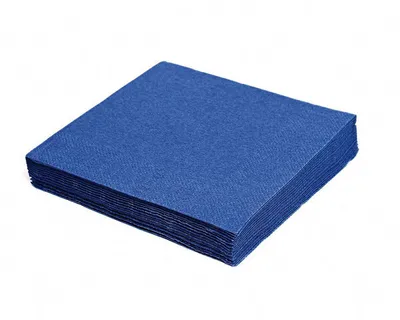 Produktbild von 80x Servietten 33 x 33 cm 1/4-Falz 3-lagig dunkelblau