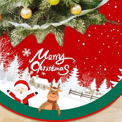 Imagen del producto de Falda para árbol de Navidad - Poliéster - Ø 90 cm - Base de árbol navideño - Colores vivos