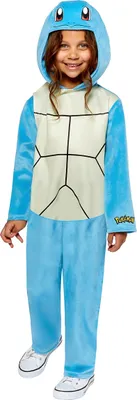 Produktbild von Amscan 9918504 – Offiziell lizenzierter Uni-Overall „Pokémon Eichhörnchen“ mit Kapuze, Kostüm für Kinder, Alter: 8-10 Jahre
