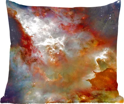 Produktbild von MuchoWow® Zierkissen Sofakissen Wohnzimmer Dekokissen 50x50 cm Roter und gelber Nebel - Komfort - Sofakissen