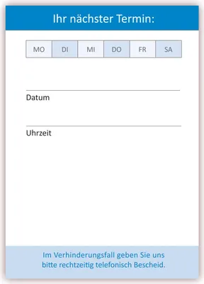 Produktbild von Premium Terminblock Neutral Blau (48 Stück) - (TBL-514) Hochwertige Terminblöcke im neutralem Design für Ihre Kundentermine mit je 50 Terminblättern pro Block