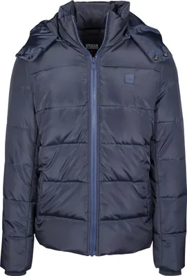 Image de Urban Classics - Veste d'hiver HOODED PUFFER marine - L