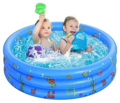 Imagen del producto de Piscina inflable redonda, de 90 x 30 cm, para jardín