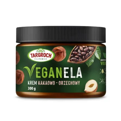 Zdjęcie produktu dla Krem VEGANELA z orzechów laskowych i kakao 300g TAR-GROCH