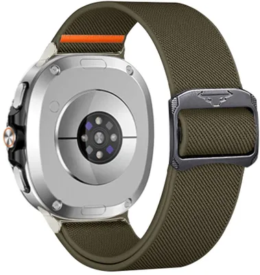 Produktbild von FFO2World verstellbares Nylonarmband für Samsung Galaxy Watch 8 (40/44 mm, Classic 46 mm) – Robust & elastisch, Flechtarmband – Grün