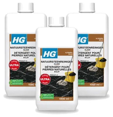 Produktbild von 3 x HG Natursteinreiniger Glanz - 1 L - Vorteilspackung - 3 Stücke