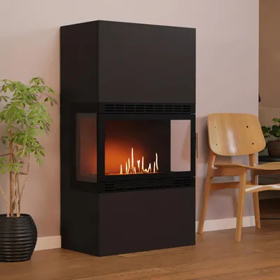Produktbild von GLOW FIRE Ethanol Kamin 'Lillesand Hoch XL Vision' | Ethanolofen in weiß mit 3 Std. Brenndauer und 3 KW Heizleistung | BxHxT: 70x100x40 cm
