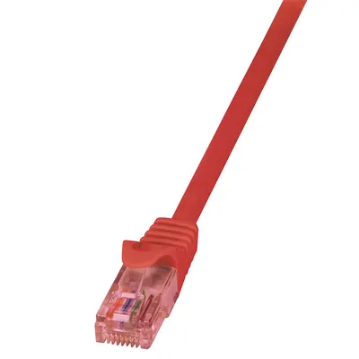 Zdjęcie produktu dla LogiLink Cat.6 U/UTP, 0.5m, 0,5 m, Cat6, U/UTP (UTP), RJ-45, RJ-45, Czerwony