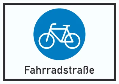 Produktbild von Schild Fahrradstraße Symbol A4 (210x297mm)