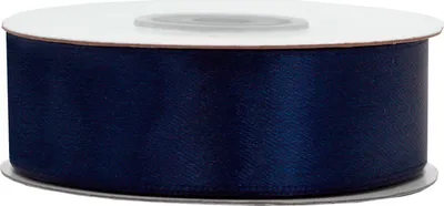 Produktbild von Satinband 25mm x 25m Rolle Dunkelblau