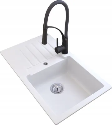 Produktbild von Granitan | Granitspüle TRIX - Schwarz - Einbau mit NEXO Armatur und manuellem Syphon - Hochwertig und langlebig