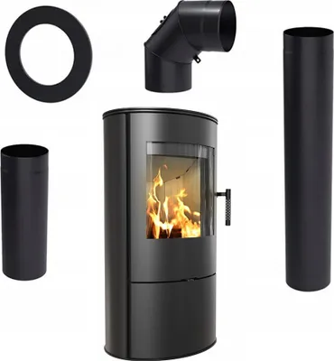 Produktbild von KAMINOFEN AUS STAHL ROLLO Ø 150 8 KW Satz