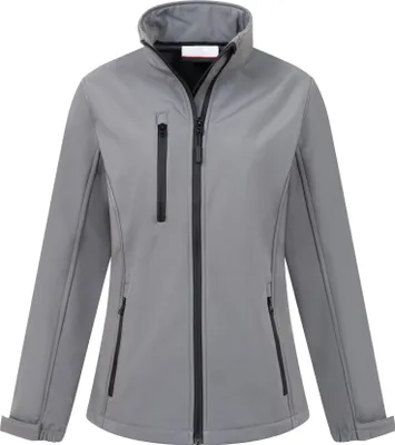 Produktbild von Mivaro Damen Softshelljacke ohne Kapuze in Grau - wasserdicht & winddicht, atmungsaktive Übergangsjacke mit Stehkragen, 8000mm Wassersäule, Größen XS bis XXL
