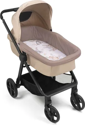 Produktbild von Set für Babygondel - Baumwollprotektor + Spannbetttuch - Happy Jungle