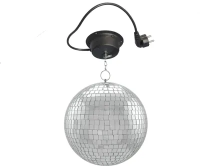 Produktbild von Spiegelkugel Set 20cm Kugel PROFI + Motor MBM-203 mit 30cm Knotenkette