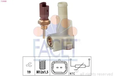 Produktbild von FACET Kühlmitteltemperatursensor 7.3326K für FIAT 500 C (312)