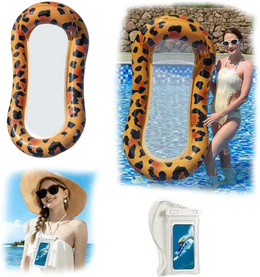 Produktbild von Aufblasbare Pool-Liege, wasserdichte Handytasche, mit Kopfkissen, für Garten
