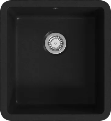 Produktbild von vidaXL Granitspüle Einzelbecken Schwarz