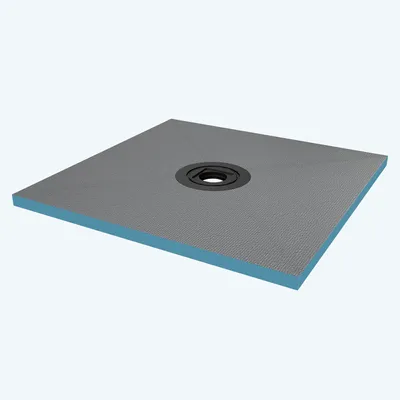 Image de doporro Receveur à Carreler Recoupable sur Mesure pour Douche Bac de Douche avec Pente Intégrée 100x100x4cm Design XPS