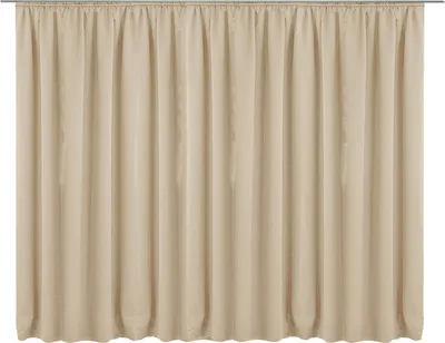 Produktbild von JEMIDI Vorhang blickdicht 300x245cm - Gardine mit Kräuselband Universalband - 100% Polyester Schal lang für Wohnzimmer Schlafzimmer - creme