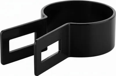 Immagine prodotto di LogistSystem Morsetto terminale rotondo da 42 mm - Nero Morsetto per pali di recinzione - Fissaggio di pannelli di rete - Morsetti per recinzione Morsetto per tutore Morsetto per palo