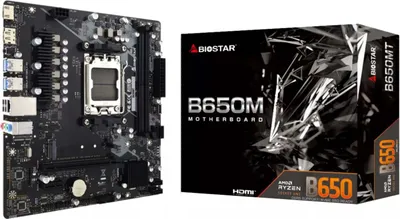 Produktbild von Biostar B650MT, AMD, Sockel AM5, AMD Ryzen™ 7, Sockel AM5, DDR5-SDRAM, 96 GB