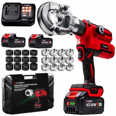 Zdjęcie produktu dla Zaciskarka Do Rur Pex Elektryczna 2X 21V Praska Hydrauliczna Matryce V+U+Th Fugert