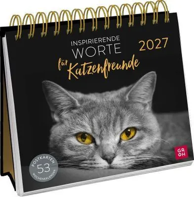 Obrázek produktu pro Kalendář s pohlednicemi 2027: Inspirativní citáty pro milovníky koček