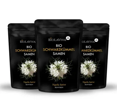 Produktbild von BIOLAVIVA Schwarzkümmel-Samen  - 3 x 500g