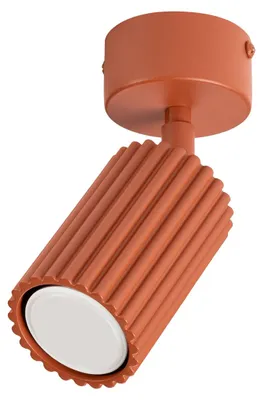 Zdjęcie produktu dla Plafon KARBON 1 ochra czerwona 1xGU10 10W aluminium 18x7x7cm Sollux Lighting