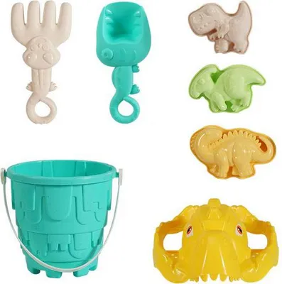 Produktbild von Sandspielzeug-Set Dino, 7 Teile, 12 x 13,5 cm