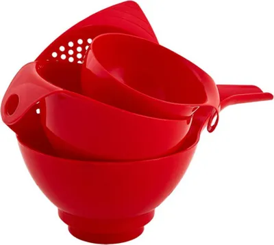Produktbild von Set aus Kunststofftrichtern rot 4 Elemente