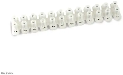 Produktbild von Pollmann Reihenlusterklemme, 2,5 - 10 mm², 12-polig, weiß, 1 Stk.