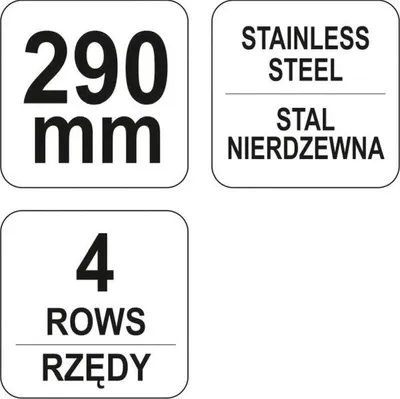 Zdjęcie produktu dla Szczotka Druciana, Drut Nierdzewny, 4 Rzędy, Rękojeść Plastikowa