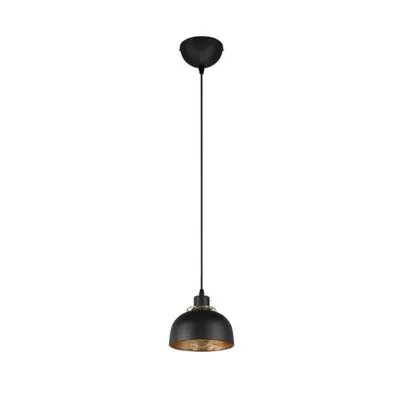 Produktbild von Reality Punch Pendelleuchte E27 ⌀18cm Schwarz Matt Höhenverstellbar