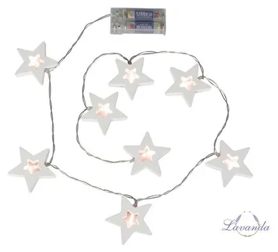 Zdjęcie produktu dla Świąteczna lampka LED - gwiazdki - wielokolorowa