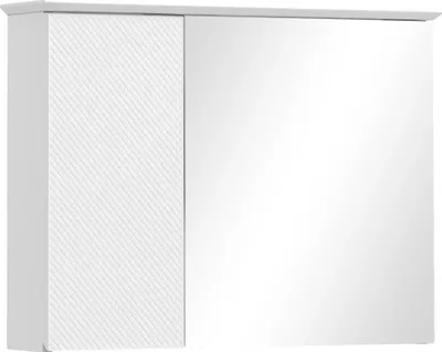 Image de Armoire de salle de bain avec miroir, matériau MDF, 65 x 15 x 49 cm, 4 étagères à compartiments, étagère réglable à 3 niveaux, montage facile
