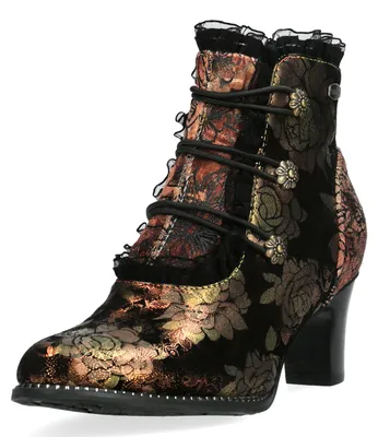 Produktbild von Laura Vita Damen Stiefelette mit Rüschen & Zierknöpfen Elcodieo 224, Größe:40 EU, Farbe:Braun