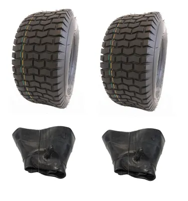 Produktbild von 2x Schlauch + 2x Reifen 13x5.00-6 S2101 13x5-6 4PR NaRubb für Rasentraktor Aufsitzmäher Rasenmäherreifen mit Schläuchen