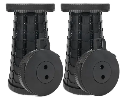 Imagen del producto de Omgoods - Silla de camping telescópica - Altura ajustable de 6 a 45 cm, portátil y ligera