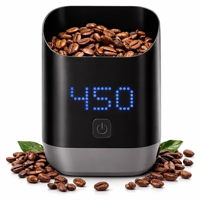 Kaffeewaage mit LED-Display, 0,1 g/1 g genau, USB-C, schwarz