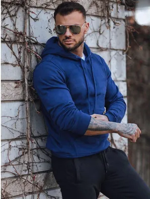 Produktbild von Dstreet Trainingsanzug für Männer Menak blau schwarz XL